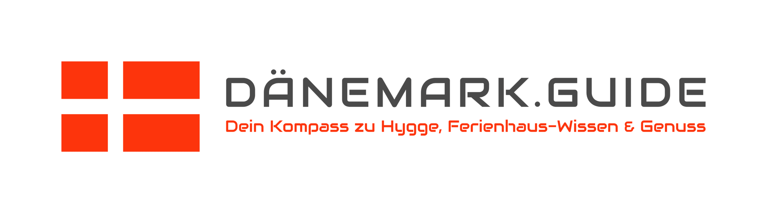 Das Danmark-Guide-Logo auf schwarzem Hintergrund.