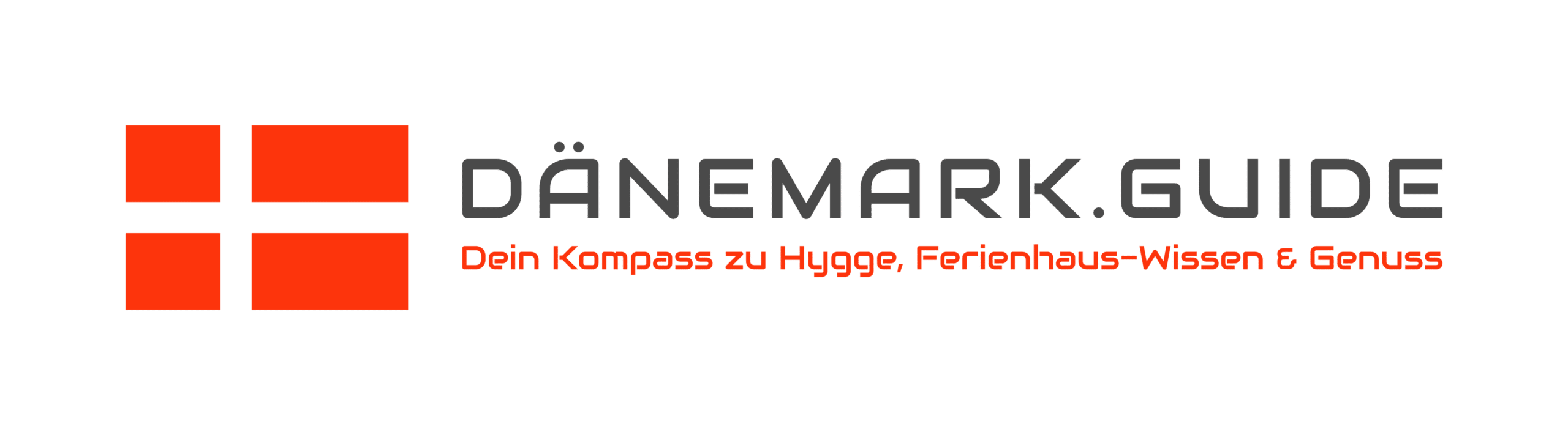 Das Danmark-Guide-Logo auf schwarzem Hintergrund.