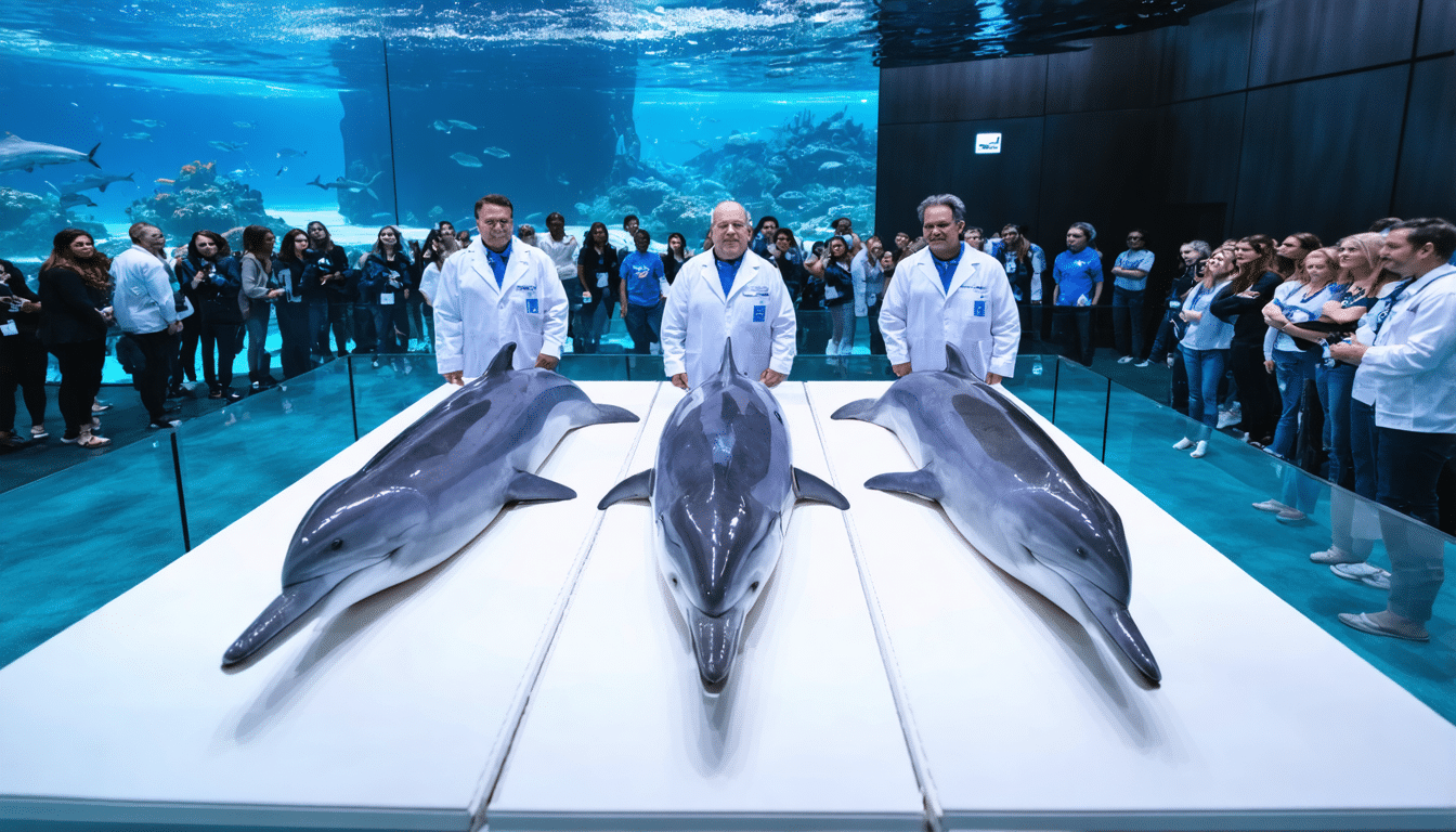 Drei Delfine werden im Nordsøen Oceanarium öffentlich seziert Drei Delfine werden im Nordsøen Oceanarium öffentlich seziert