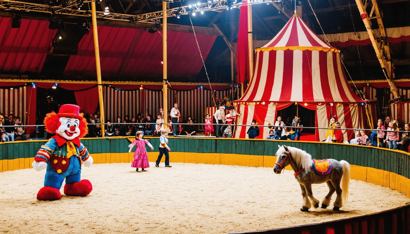 Traditionelles Zirkuserlebnis für Familien im Herbsturlaub in Rold
