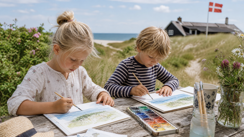 Sommerakquarell für Kinder