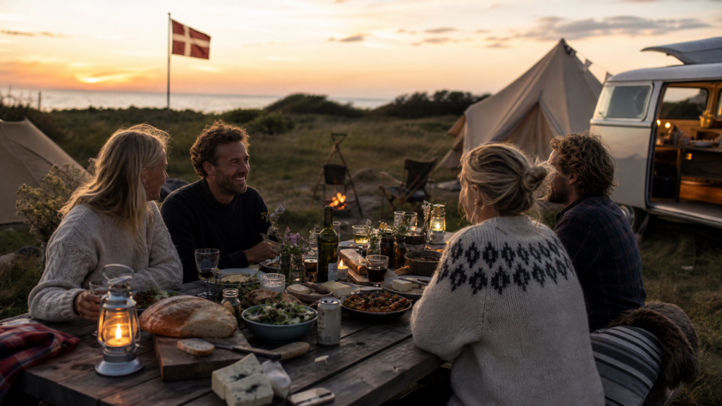 Freitagsessen auf Ægte Camping