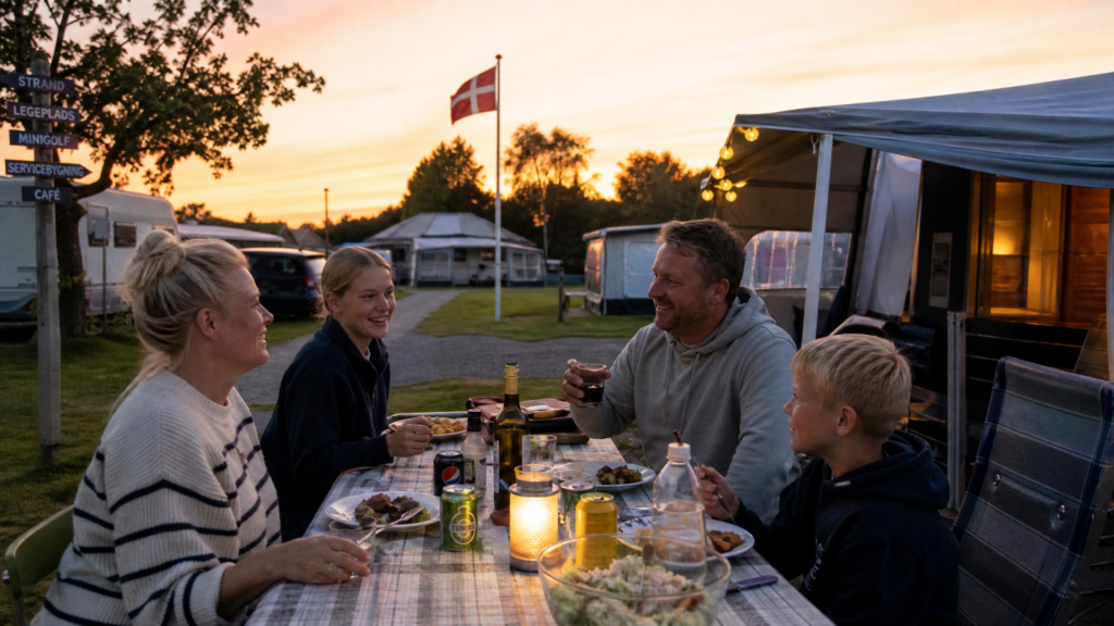 Freitagsessen auf Egtved Camping