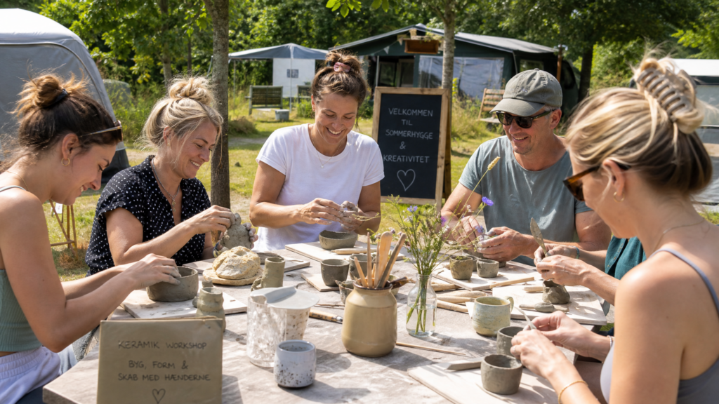 Ton-Workshop auf Aabo Camping