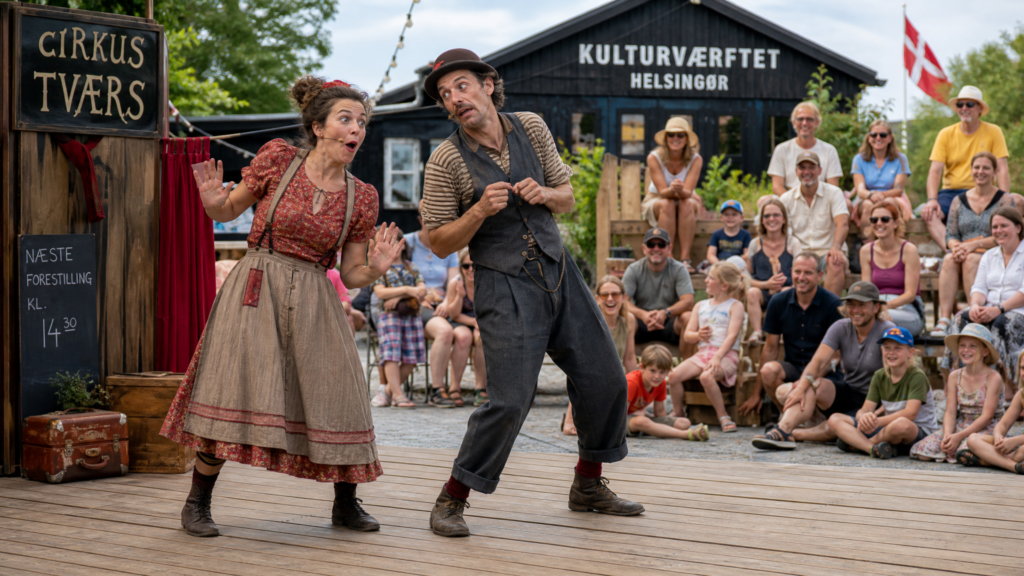 Straßentheater ‚To mand og en planke‘ auf Maltfabrikken