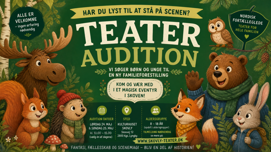 Casting-Aufruf: „Dyrene i Hakkebakkeskoven“ – Dronning Dorothea Teatret