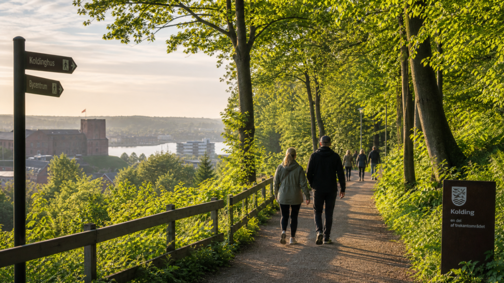 Gemeinschaftswanderung auf der Hjertestien in Kolding Nord