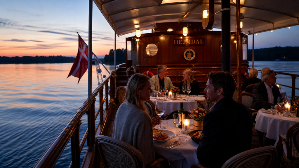 Italienisches Abendessen auf dem Wasser mit Hjejleselskabet