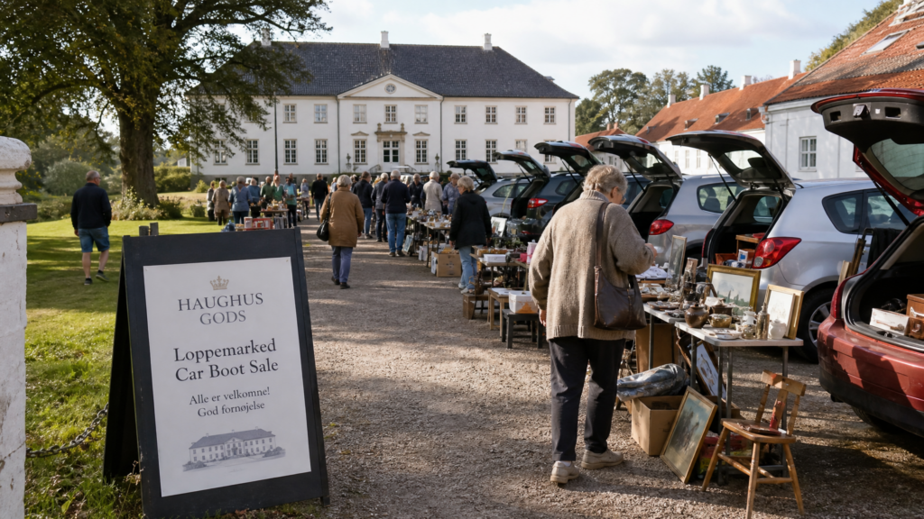 Kofferraummarkt auf Haughus Gods