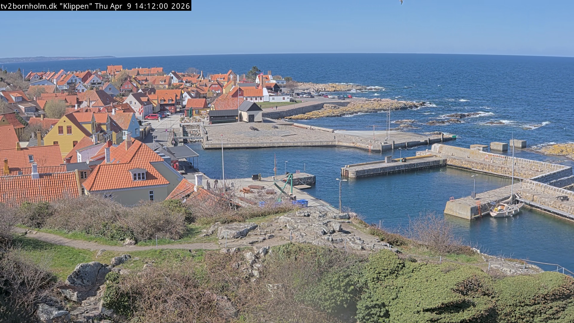 Webcam Gudhjem Bornholm Klippen